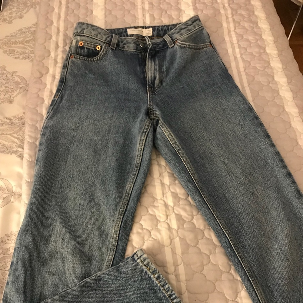 Topshop mid blue mom jeans
